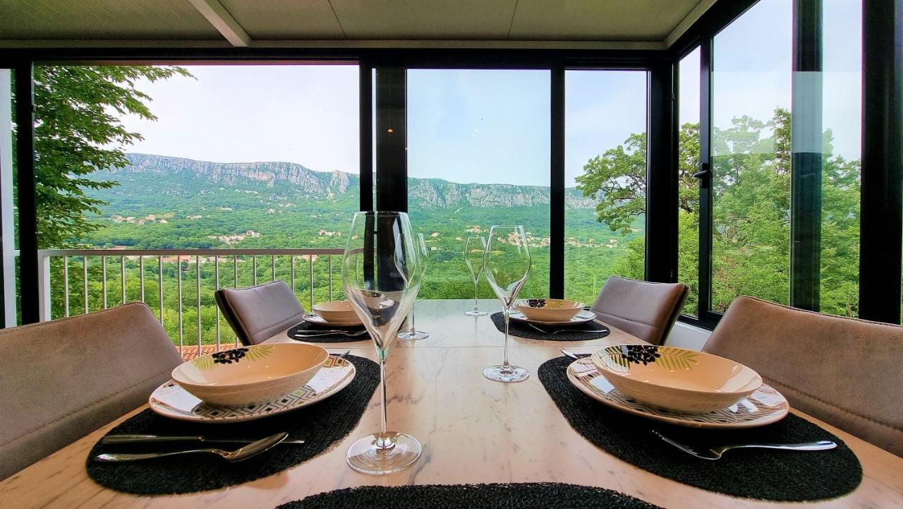 Amazing Sea-Mountain Valley View House With 3 Terraces And Huge Chill Gardens, 5Min From The Sea! Bribir  Exterior foto